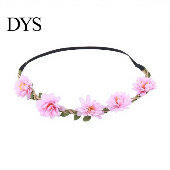 Nature Inspired Hair Accessory Flower Headband, Crown, Headpiece, Boho Floral Wreath Headband Artificial for Travel Wedding Birthday Festival