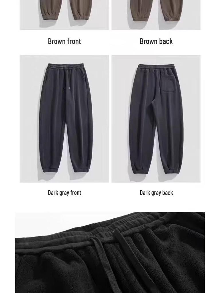 Children's Heavyweight Coral Fleece Joggers for Autumn/Winter - Plus Velvet, Thickened, Loose Fit for Boys, Warm Long Pants for Kids.