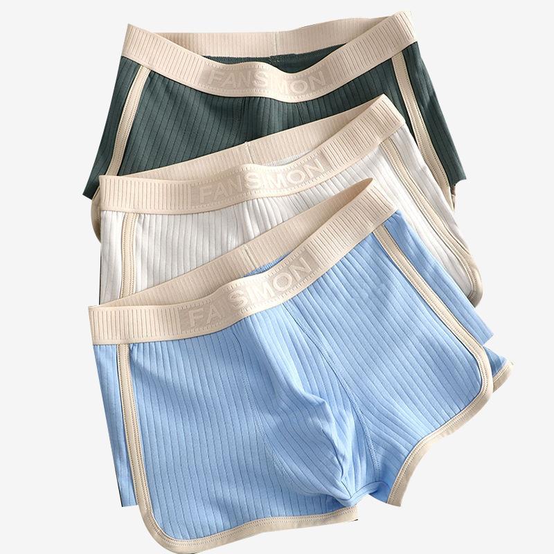 Pánské bavlněné boxerky v retro stylu, měkké a prodyšné s pruhovaným designem