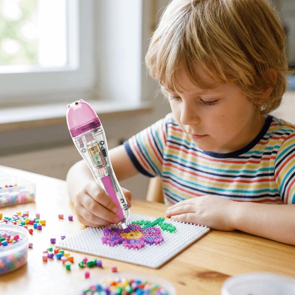 Ergonomic Automatic Fuse Bead Pen 2.6mm Tip Bead Positioning Pen Press-Type Bead Pen Pixel Puzzle
