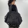 Ladies Vintage Y2K Street Millennial Hottie Locomotive Bag Large Capacity Front Pocket Shoulder Bag