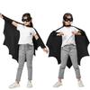 Children's and Adult One-Piece Bat Masquerade Costume Set with Black Cloak and Mask for Halloween