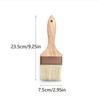 Kitchen Cooking Brushes Barbecue Oil Brush Wooden Handle Bristle Brushes Flat Pastry Baking Brush