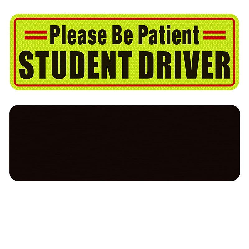 Novice Intern Driver Car Sticker Magnetic Reflective Sticker Popular New+river Novice Car Sticker
