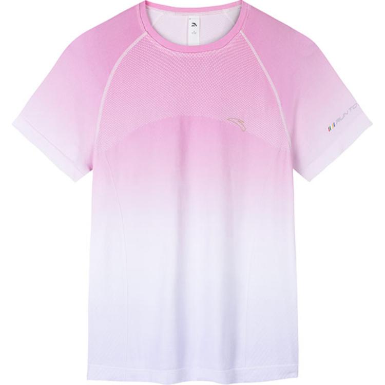 

Anta Футболка Running Series с круглым вырезом и принтом по всей поверхности, удобная, универсальная, дышащая, с коротким рукавом, женская, топы Anna-Pink 162435114-3 M