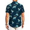 Men's Casual Loose Fit Hawaiian Short Sleeve Shirt Lightweight Button Down Tropical Printed Shirt for Summer Beach Vacation