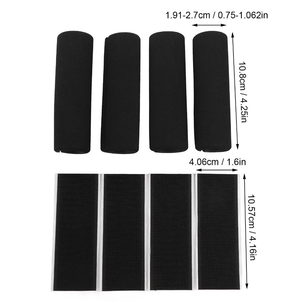 4Pcs Hook and Loop Design Foam Handle Grip Sponge Handle Sleeve Fitness Equipment Use