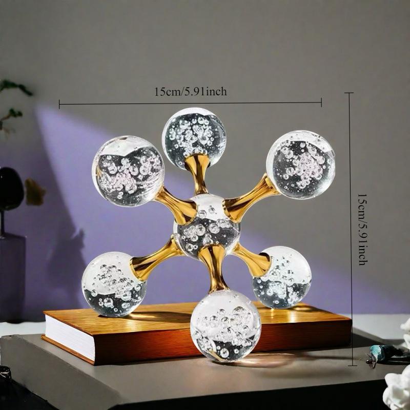 Molekülmodell Glas Kristall Legierung Material Schreibtischornamente Dekorative Ornamente Moderne Handwerkskunst Skulptur Heimdekoration