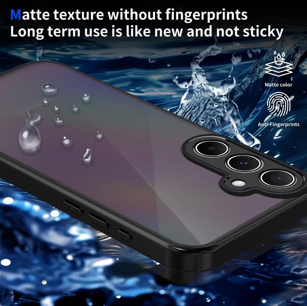 Coque Pour Samsung A71 A56 A55 A54 A36 A35 A26 A25 A16 A17 A15 A14 A07 A06 4G 5G Simple Noir Mat Transparent Housse antichoc