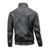 Motorcycle Baseball Uniform Washing Leather Jacket Men's Spring and Autumn Autumn Lapel Wide
