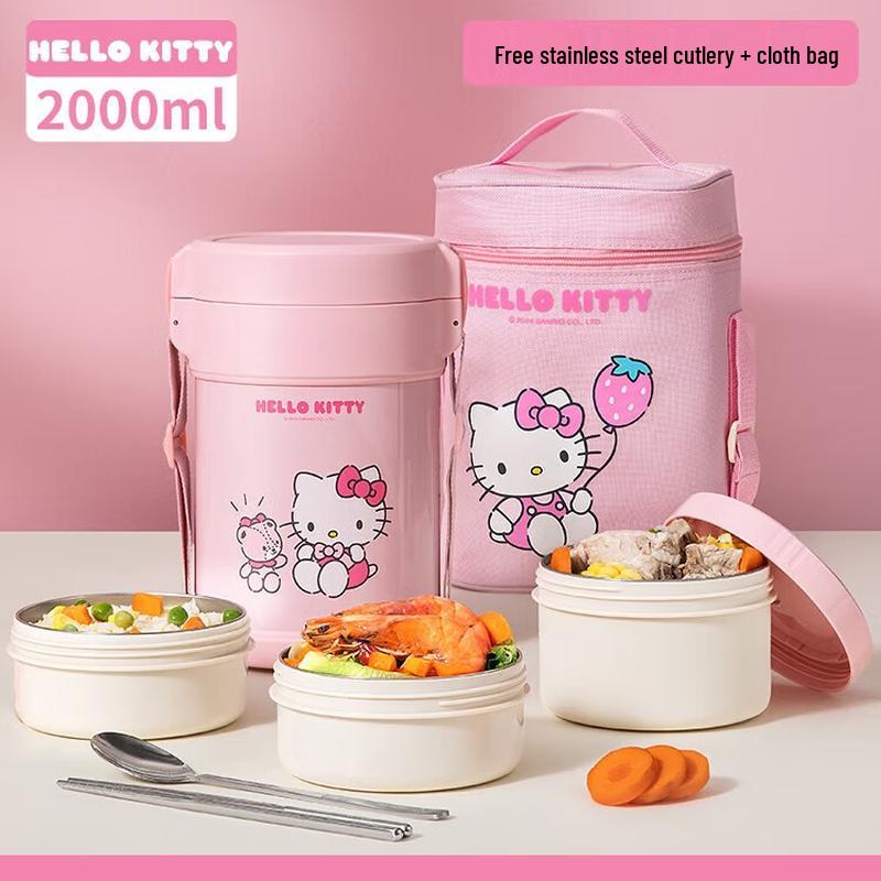 TAFUCO Sanrio 3-Layer 316 Stainless Steel Insulated Lunch Box