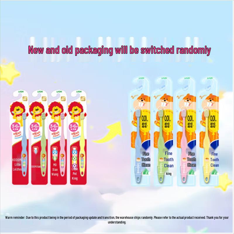 Lion Kids Soft Bristle Toothbrush, Ages 3-6