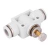 2 Pcs White Air Speed Control Valve Quick Coupling Throttle Connector for Pneumatic Tool
