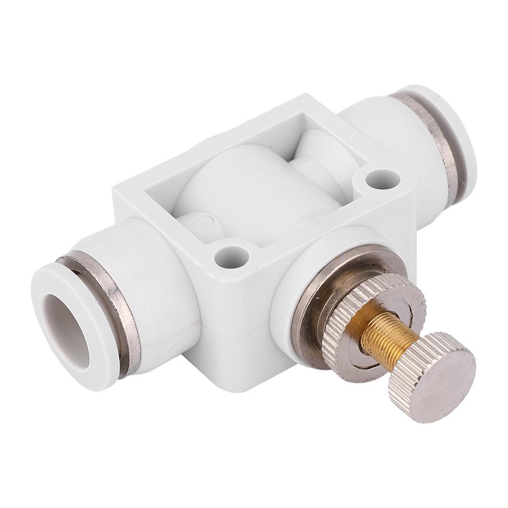 2 Pcs White Air Speed Control Valve Quick Coupling Throttle Connector for Pneumatic Tool