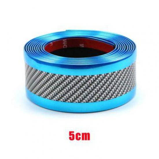 VÂNZARE Fibră de carbon Bandă de turnare din cauciuc Moale Negru Trim Bandă pentru bara de protecție DIY Protector pentru prag Protecție pentru margini Autocolante pentru mașină