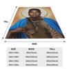 Kanye West Meme Rapper Produttore Musicale Coperte Traspiranti Flanella Coperta da Divano per Divano Biancheria da Letto Plaid Copriletto Trapunta
