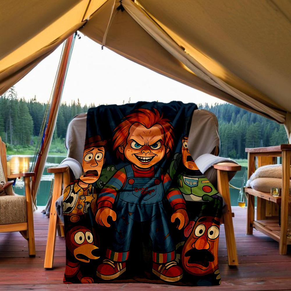 

1pc Good Guys Outdoor Blanket Lightweight Flannel, Soft & Warm, All Season Use for Sofa, Outdoor, Camping, Living Room, Office, Chair 80x120cm