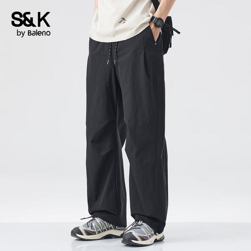

Baleno Men s S&K Relaxed Straight-Leg Casual Pants 30