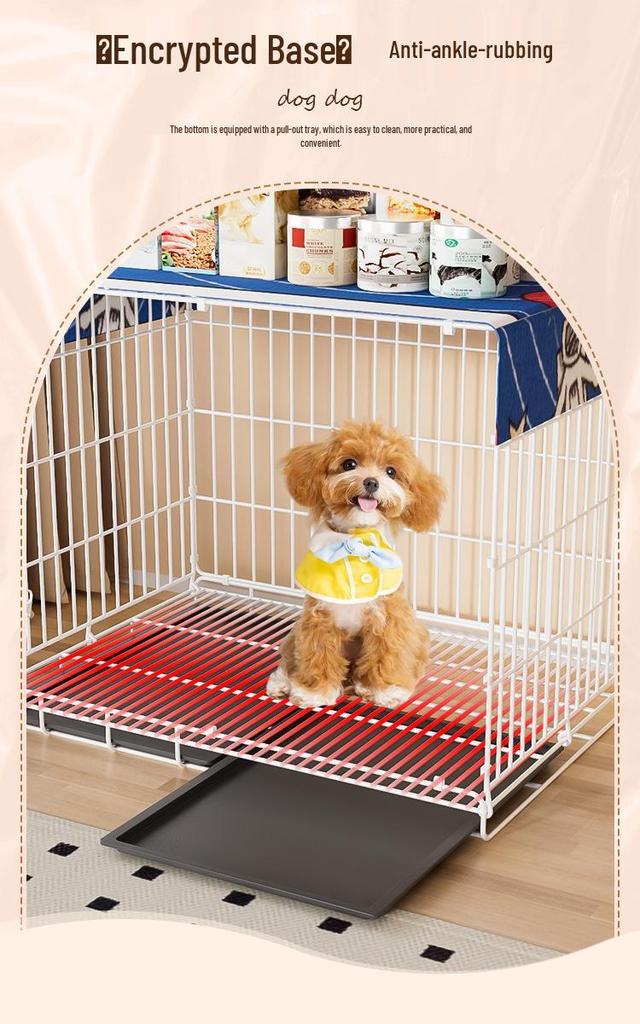 Indoor Pet Cage with Toilet for Small to Medium Dogs & Cats