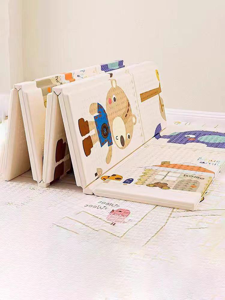 Foldable XPE Baby Crawling Mat: Thick, Odorless Foam Floor Mat for Infants.