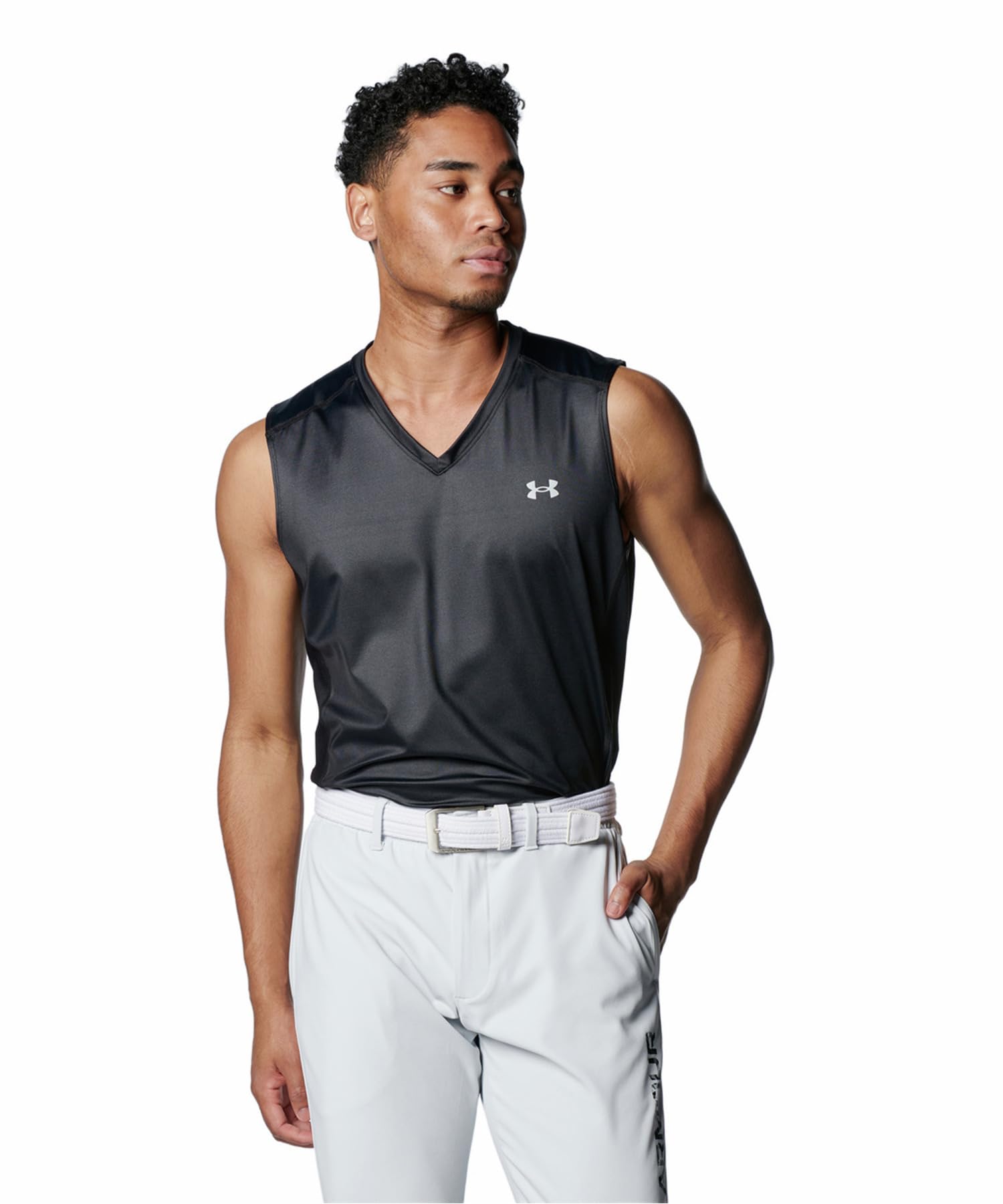 

UA Fitted SL V Черный Модный серый SM [Under Armour] Iso-Chill / /