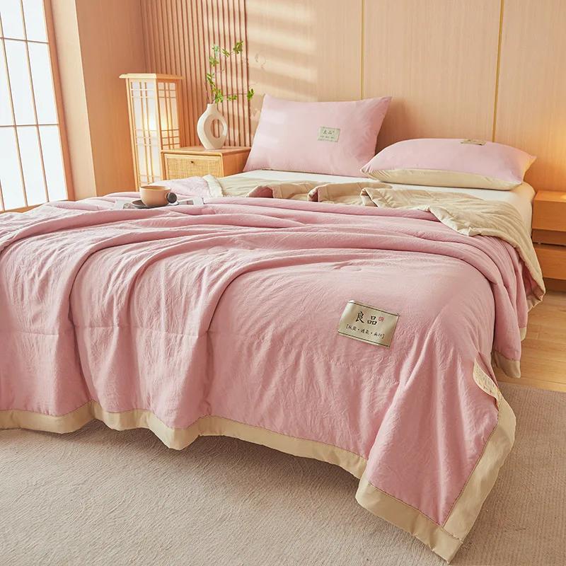 7A antibacterial summer cool quilt summer cloud soft cool air conditioner quilt four-piece machine washable soybean quilt summer