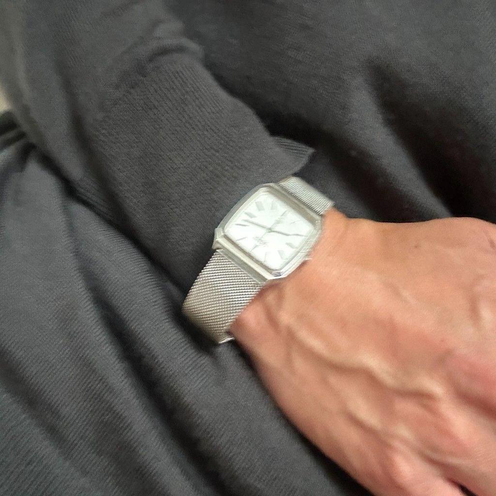 Used [Vintage 80s] SEIKO Twin Quartz Tank Silver Dial