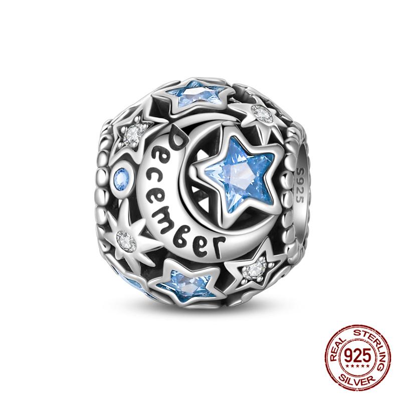 New Copper January-December Birthstone Charms Fitoriginal Bracelets Diy Jewelry Making For Women Gift