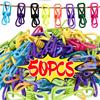 1/50x Pinces à Vêtements Colorées Pinces pour Sacs de Chips Scelleur Coloré pour Sceller le Papier Alimentaire Pince à Linge pour Suspendre le Linge