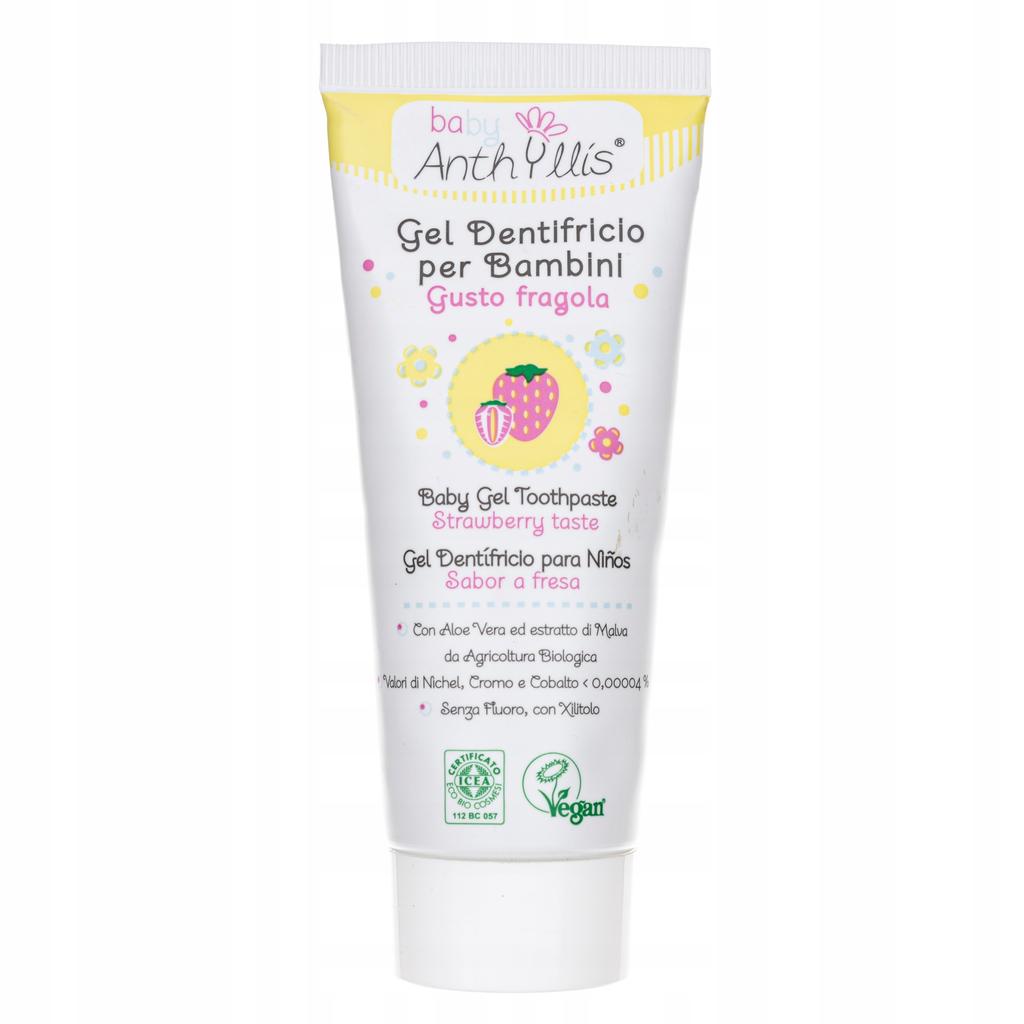 TOOTHPASTE FOR CHILDREN WITHOUT FLUORIDE FROM THE FIRST TOOTH, STRAWBERRY 75 ml - BABY ANTHYLLIS