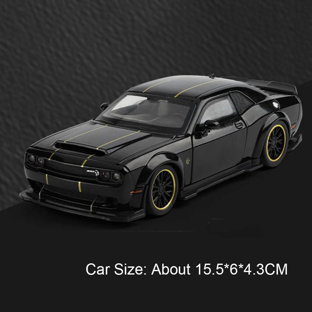 1:32 Eldorado Biarritz Challenger Hellcat Car Toy Model Alloy Diecast Pull Back Sound Light Doors Opened Models Collection Gift
