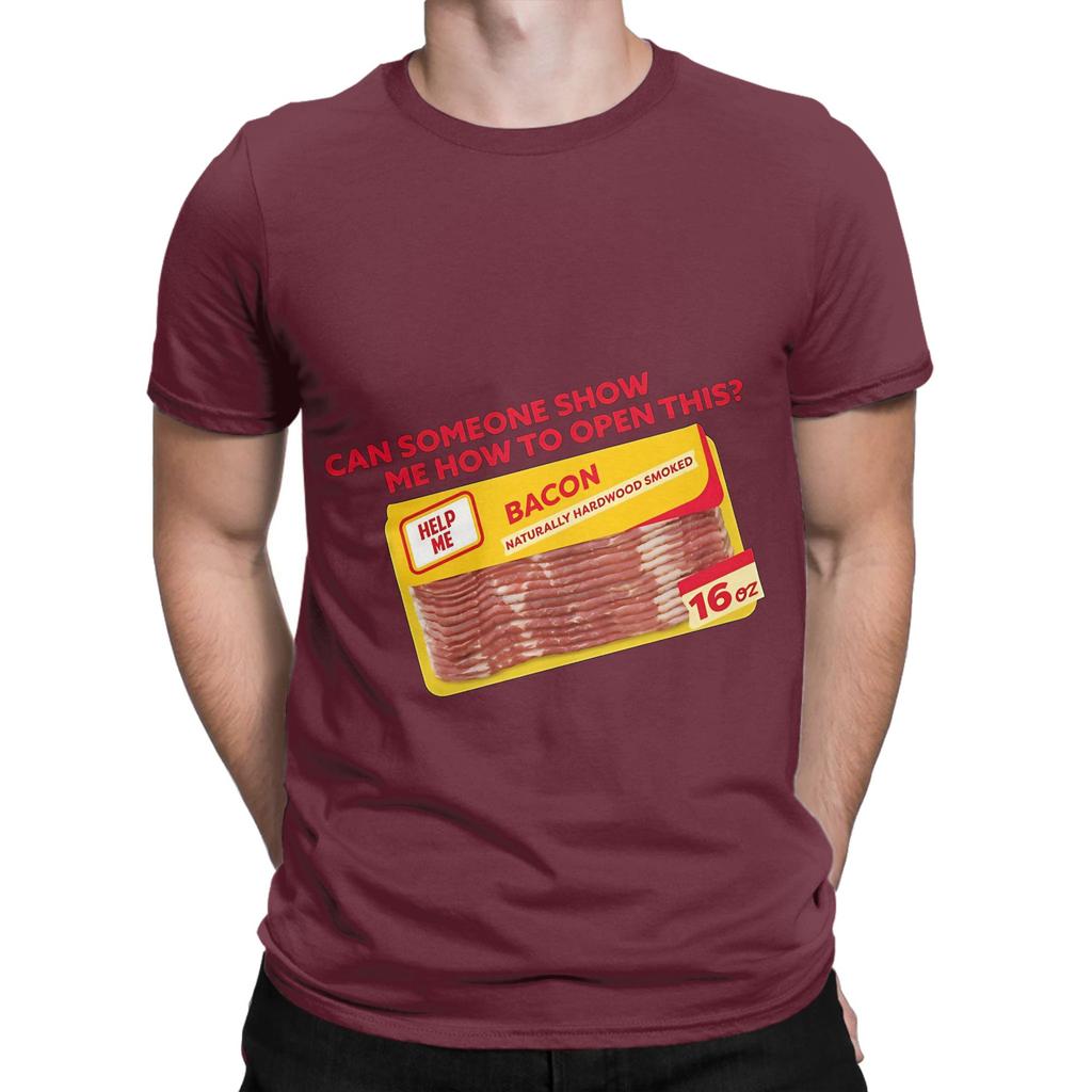 Do you know how to open Bacon Novelty Graphic 100 Cotton TShirt Oscar Mayer Tops Tees For Unisex