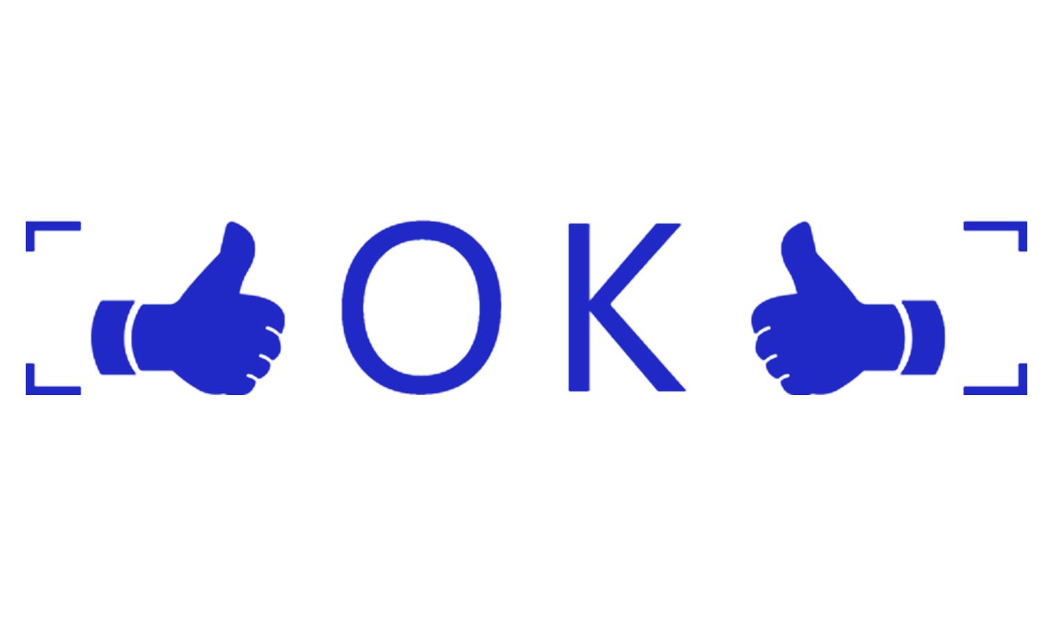 

Printtoo Ok Self Inking Rubber Stamp Pre-Inked Office Stamp- Home Office Business Stationery, Black- 42 x 9 синій