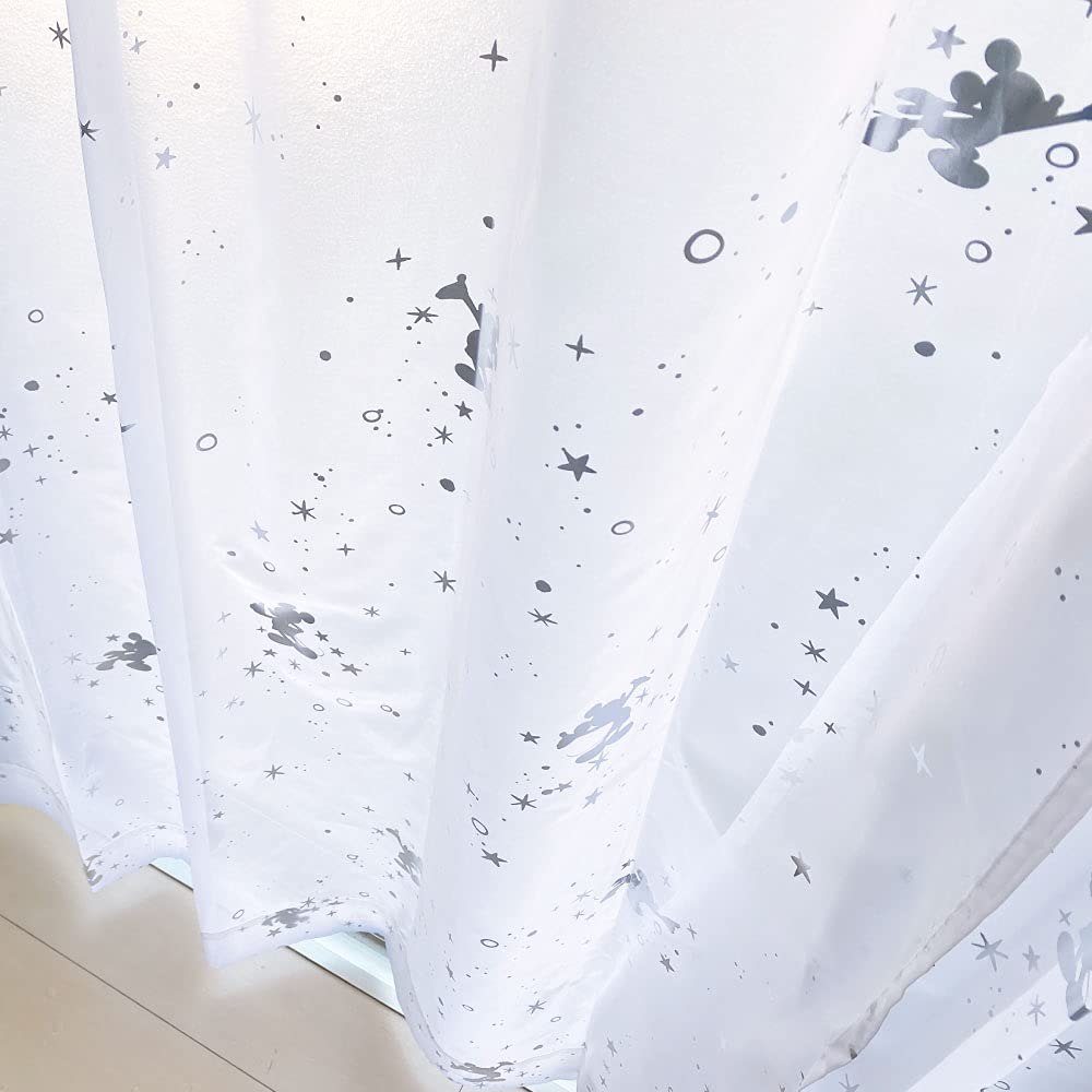 Disney Mickey Mouse Foil Print Glittering UV Set of 100 x 198 cm Curtains, Protection, 2, (SB-580-D)