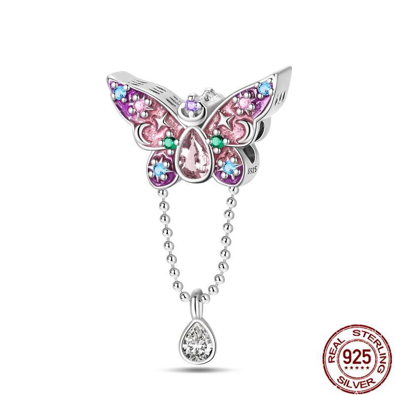 Fit Charms Fororiginal Bracelets 100%Copper Luminous Butterfly Series Beads Diy Jewelry Making For Women Gift