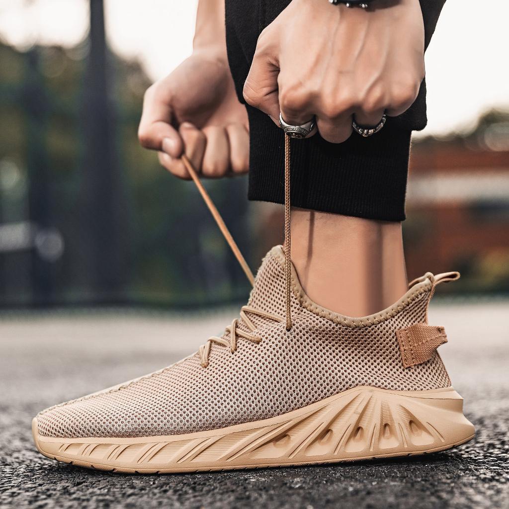 Large size mesh student shoes MD lightweight men's shoes low-top lace-up dad shoes mesh shoes four-season sports shoes