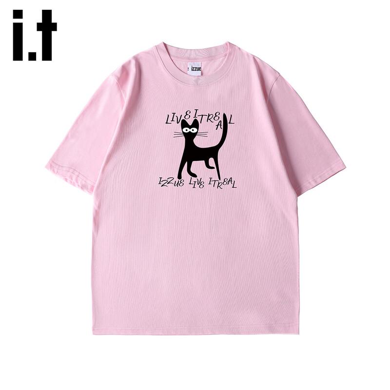 Izzue IT Women's Cat Graffiti Print Cotton T-Shirt