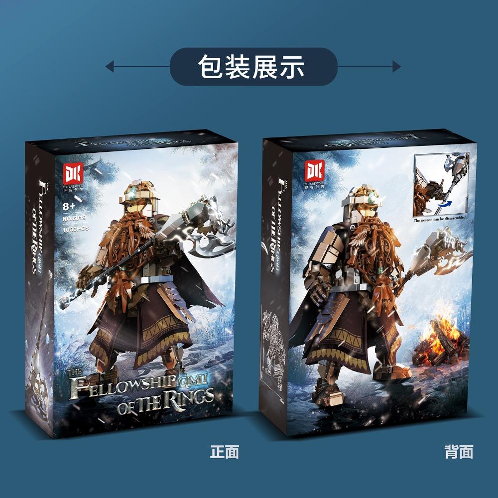 1033PCS Fantasy Dwarf Warrior Building Set Middle-earth Inspired Armored Ring Protector Model for Collectors Kids