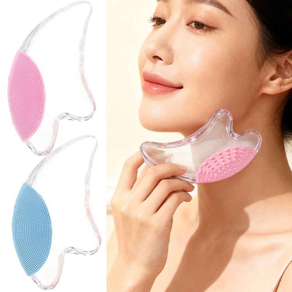 Smooth Edges Facial Massage Scraper Transparent Resin Face Lifting Machine  Body Treatment