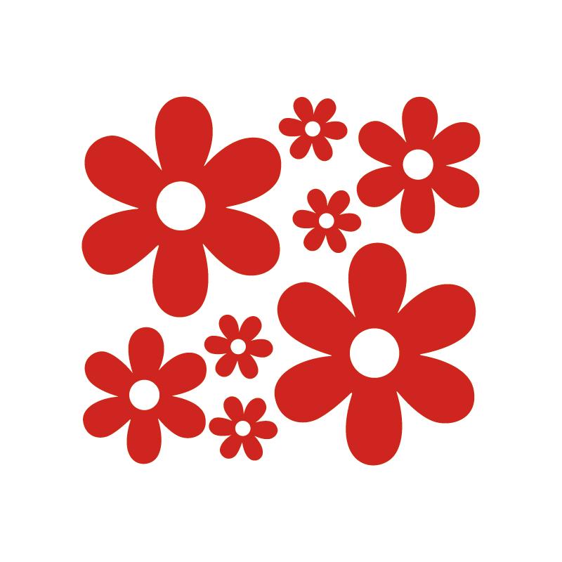 

Car Sticker Flower Beautiful for Car Window Body Decoration Automobiles Motorcycles Exterior Accessories Vinyl Decals 16CM X 16CM червоний