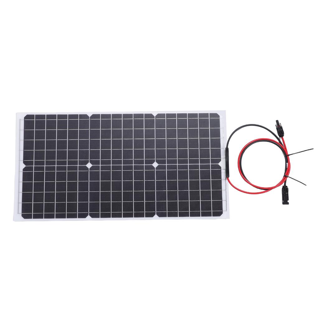 30W 18V Semi Flexible Solar Panels, High Efficiency Solar Cells for Marine Camping Ss
