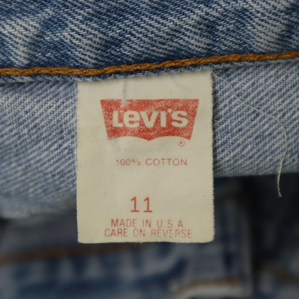 Levi's 90s 17501-0115 Made In USA Cut Off Tapered Denim Pants Button Fly Women Used