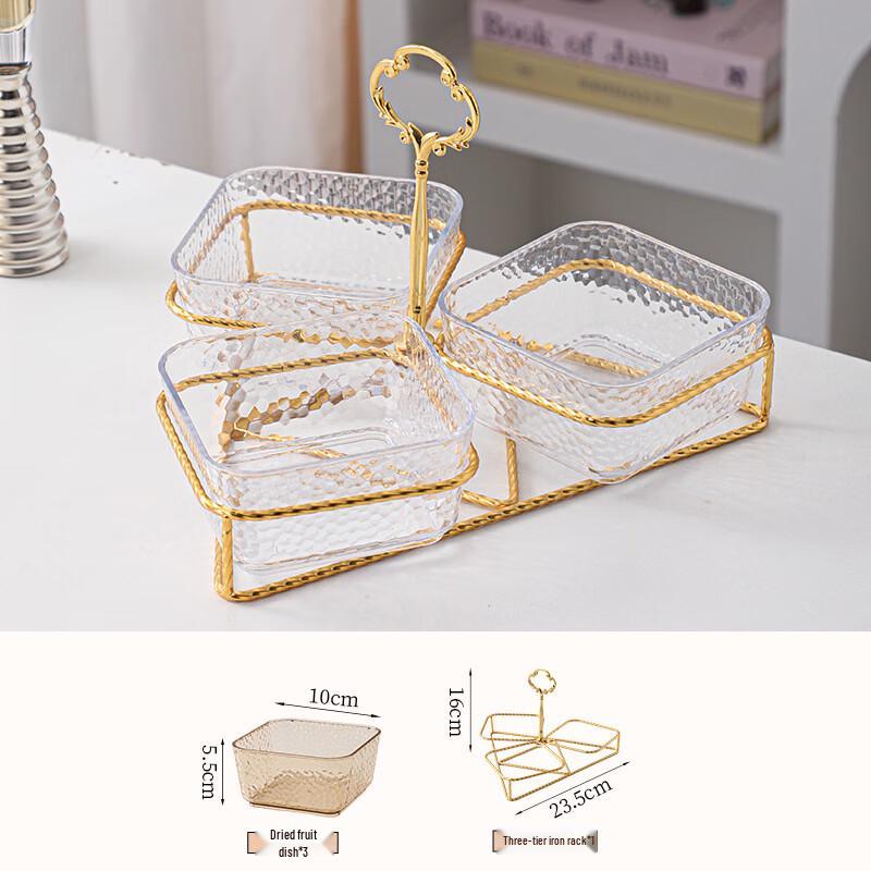 ZISIZ Creative 4-Compartment Acrylic Serving Dish