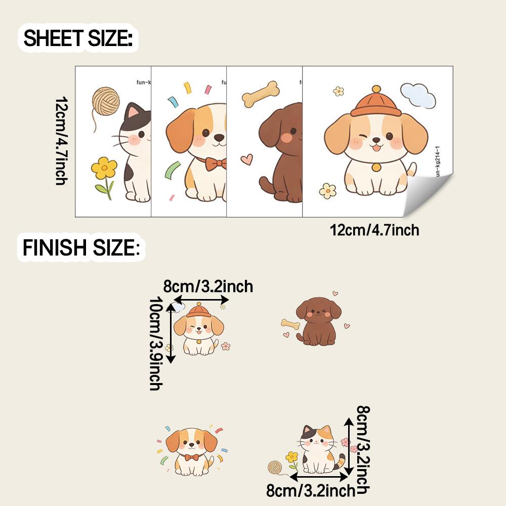 

Cartoon Painted Puppies and Kittens, Bedroom, Living Room, Entrance Hall, Switches, Stickers, Decorative Stickers