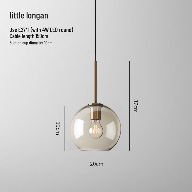 Nordic Industrial Glass Pendant Light for Cafe/Bar