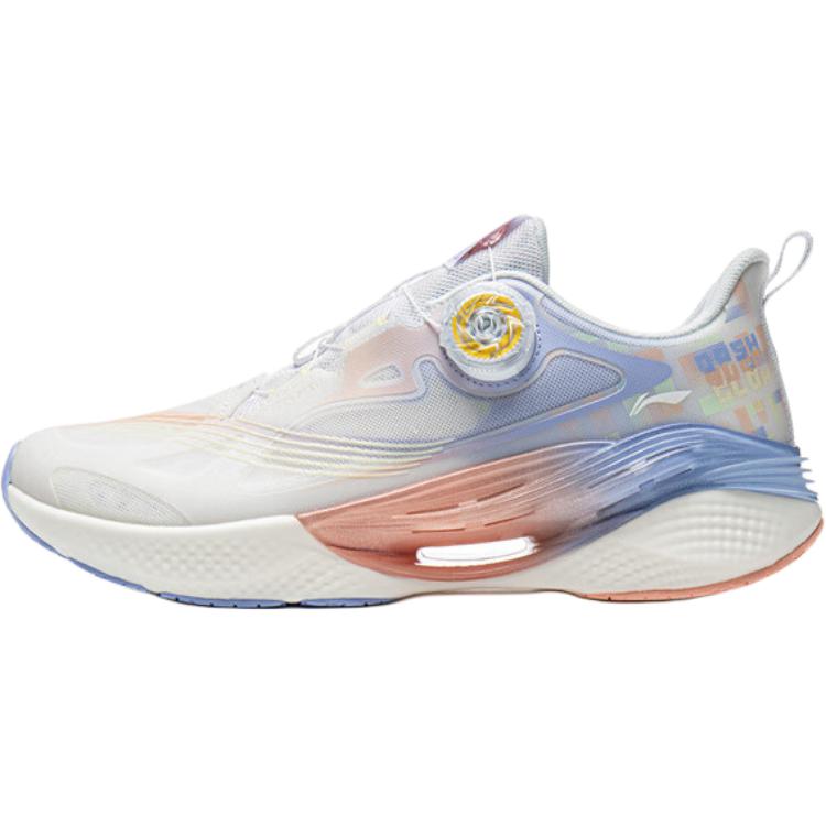 Li Ning Kids Cloud Weave Comfortable Sports Simple Rebound Breathable Running Shoes Men Running Shoes Light-Purple YKFV124-4