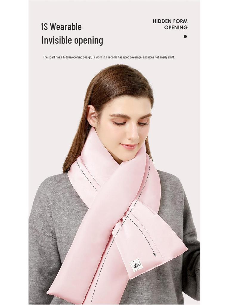 Women's Winter Lightweight Windproof Down Scarf - 2022 Neck Protection for Outdoor Travel