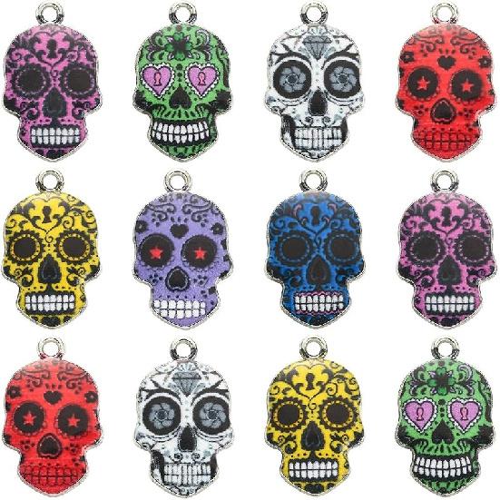 KitBeads 40pcs Enamel Rabbit Charms Mixed Styles Easter Bunny Charms Flower Printed Animal Bunny Rabbit Charms for Jewelry Making Bulk