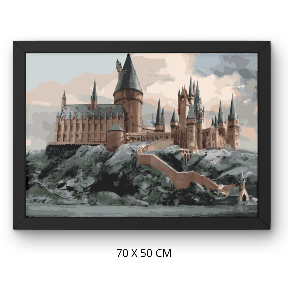 Obraz Do Malowania Po Numerach Z Ramą Widok Na Hogwart Harry Potter 70X50Cm