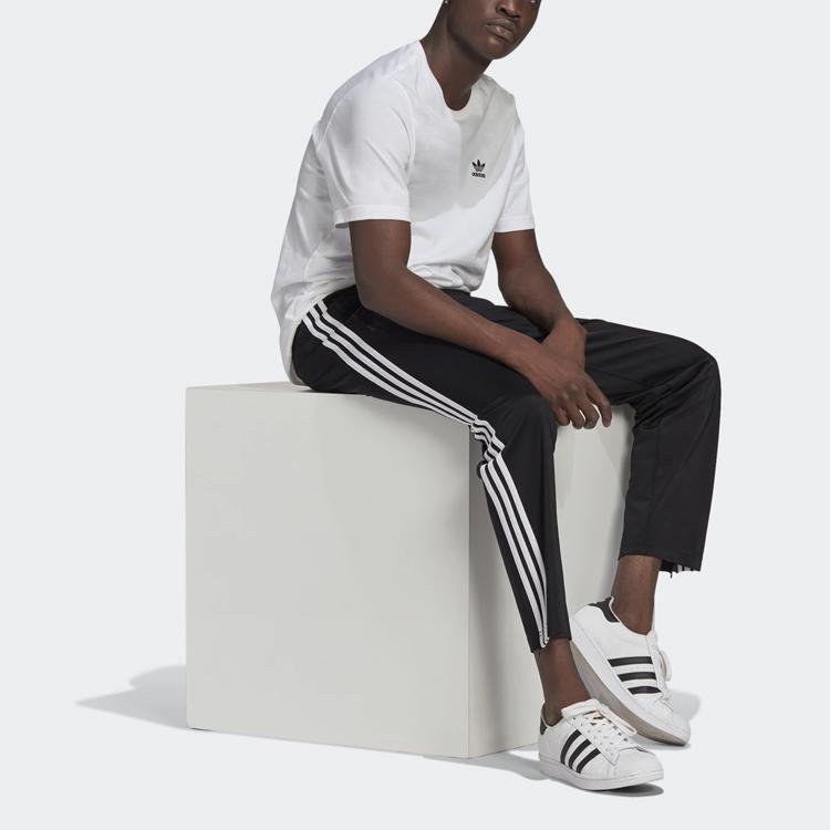 Adidas Originals Trefoil Loose Straight-Leg Track Pants International Edition Men Bottoms Black GN3517